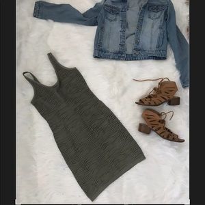 Mini dress olive green